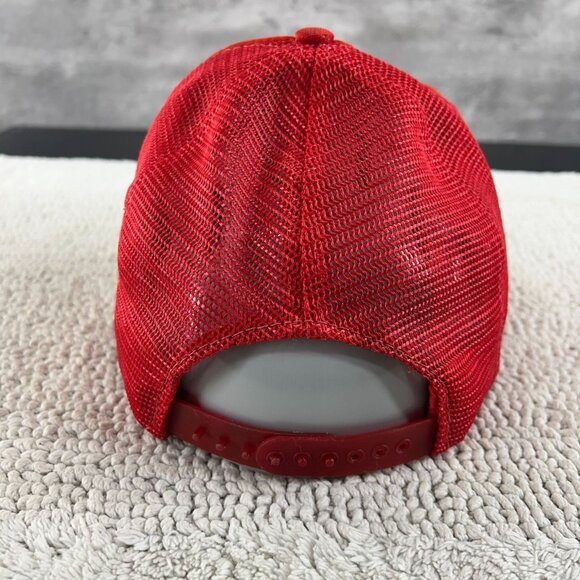 Vintage Budweiser Beer Mesh Snapback Trucker Rope Hat OSFA King Of Beers Cap Red - Picture 4 of 11